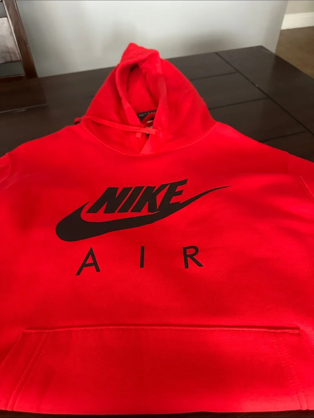 Nike Kids Red Hoodie with Black Air Logo